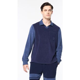 Sergio Tacchini Alvar Long Sleeve Polo in Eclipse at Nordstrom, Size Xxx-Large