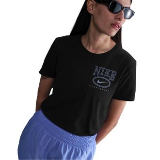 Nike Dames/Dames Sportswear Club Swoosh T-Shirt (Zwart)