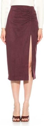 Alexia Admor Zayla Faux Suede Pencil Skirt in Burgundy at Nordstrom Rack, Size X-Small