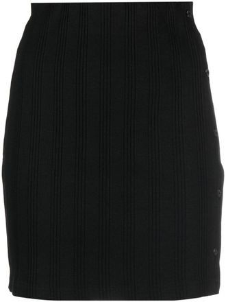 Calvin Klein Jeans Rok met logopatch - Zwart