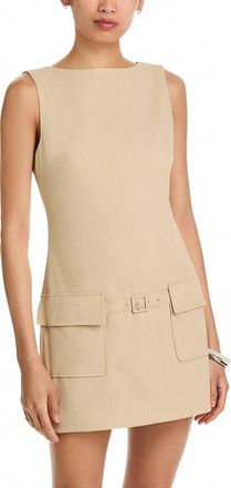 Staud Sheila Mini Dress In Taupe