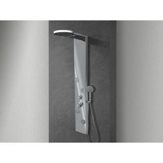 Nala Nala - Panel De Ducha Hidromasaje Con Cuatro Funciones En Acero Inoxidable Cepillado Producto (gio.05)