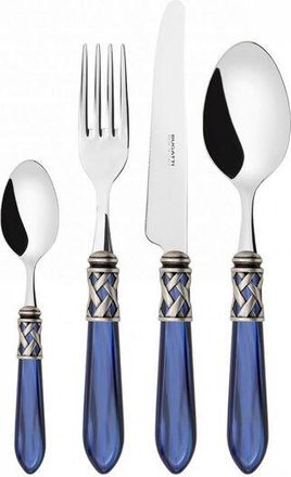 Bugatti 24 Piezas En Blueperlan Azul De Padre Compacto Aladdin Ghiera Argento Antico Bugatti