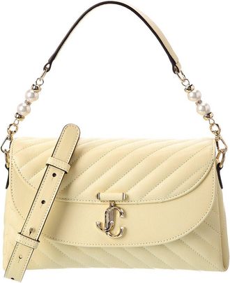 Jimmy Choo London Avn Curve Top Handle Leather Shoulder Bag