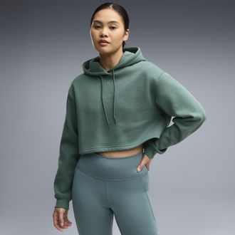 Puma Felpa con cappuccio PUMA x HYROX Heavyweight da donna, Abbigliamento, Verde, 3XL