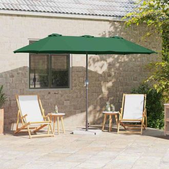 vidaXL Parasol De Jard&iacute;n Verde 370 X 197 X 239 Cm Vidaxl