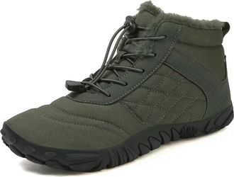 Generic NYSBH Winter Boots Men Snow Barefoot Women Outdoor Non-Slip Warm Fur Casual Sneakers Plus Size Ankle Boots Hiking Shoes Green