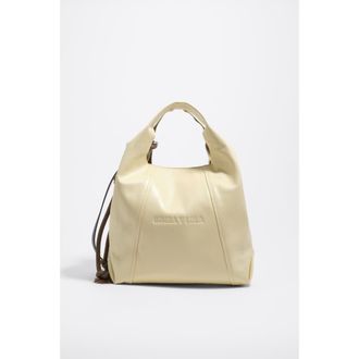 Bimba & Lola Leather Paper Bag in Pale Yellow at Nordstrom