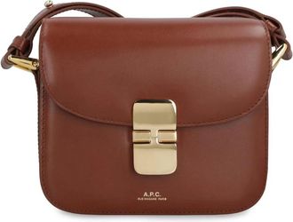 A.P.C. Grace Mini Bag - Dames - Schoudertassen - Bruin - ONE Size - Leer - Tassen