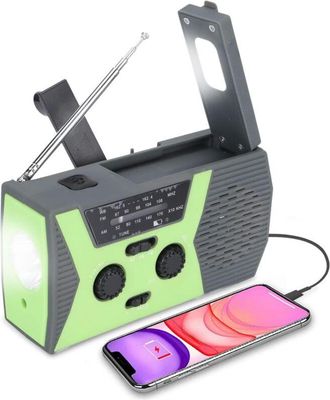OEM Radio Meteorol&oacute;gica Am/fm/sw, Radio De Manivela Noaa, Port&aacute;til, Recargable Por Usb, Con Alarma Sos Y Luz De Lectura Para Camping, Supervivencia, Viaje