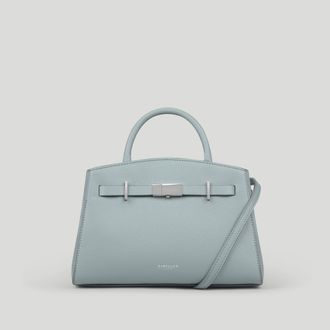 DeMellier The Small Hudson in Pacific Blue Small Grain Leather Crossbody bag