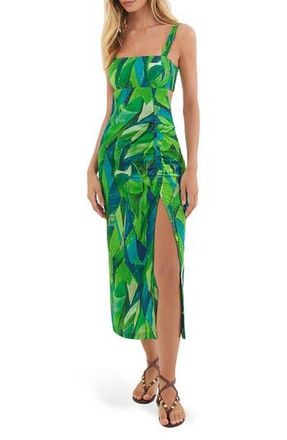 Vix Tropics Mira Cover-Up Dress in Green Multi at Nordstrom Rack, Size Medium