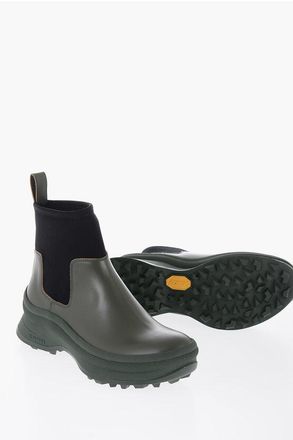 Jil Sander Stivaletto In Pelle Con Inserto In Neoprene taglia 40