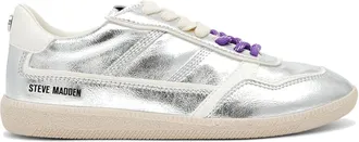 Steve Madden Womens August 2 751 Sneakers - Silver - Size UK 4