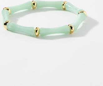 Simons Womens Curved tubular stone bracelet