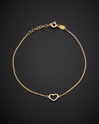 Italian Gold, Inc 14K Italian Gold Adjustable Length Petite Heart Bracelet
