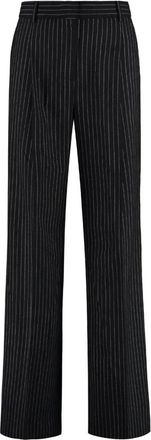 Michael Kors Pantalones Anchos de Raya Diplom&aacute;tica - Trousers - Mujer - Negro - M