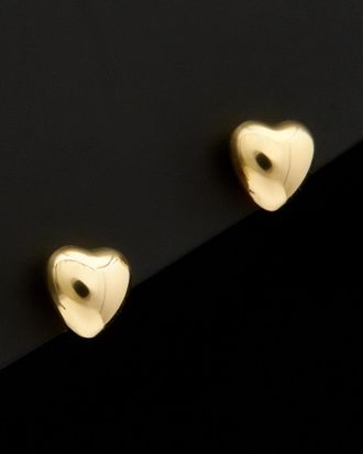 Italian Gold, Inc 14K Italian Gold Puffed Heart Studs