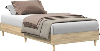 vidaXL Estructura de cama sin colchón madera roble Sonoma 90x200 cm Vidaxl