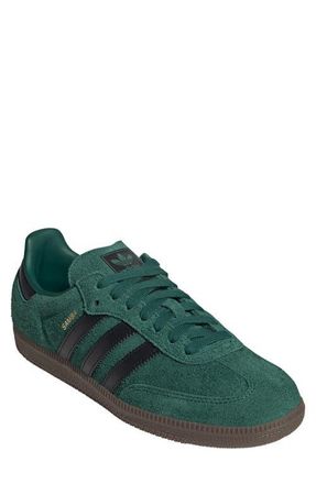 adidas Gender Inclusive Samba OG Sneaker in Green/Core Black/Gum5 at Nordstrom, Size 10.5 Womens