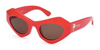 Pucci Emilio Pucci EP0214 66J Womens Sunglasses Red Size 50