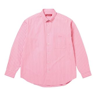 SUPREME FW25 Pinstripe Shirt Pink SUP-FW25-142-PNK