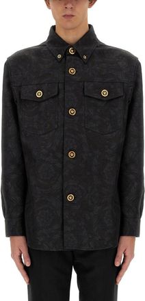 Versace Jacquard Baroque Shirt-Uomo