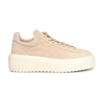 Hogan Sneakers, female, Beige, Size: 6 1/2 US H-Stripes Allacciato H