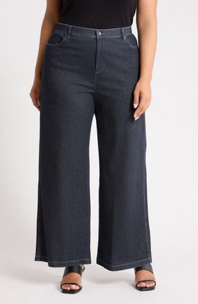 Eileen Fisher Wide Leg Jeans in Dark Wash at Nordstrom, Size 2X