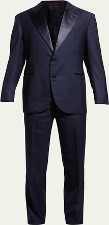 Brunello Cucinelli Mens Solid Peak-Lapel Tuxedo