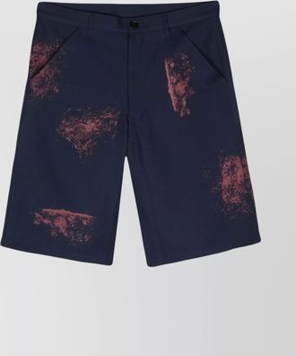 Comme Des Gar&ccedil;ons splatter painted twill shorts