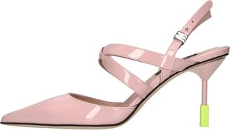 Msgm Patent Leder Slingback Pumps - Dames - Pumps - Roze - 37 EU - Leer - Schoenen