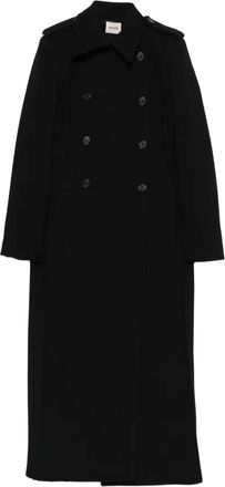 Khaite Cappotto doppiopetto con bottoni - Nero