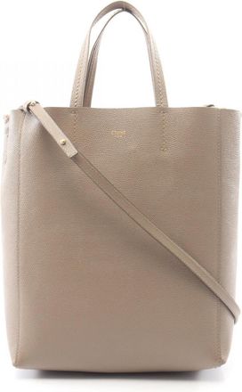 Celine Beige Leather Handbag Tote Bag (Pre-Owned)
