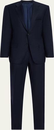 Kiton Mens Wool Single-Breasted Two-Piece Suit