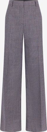 Stella McCartney Bootcut-Hose aus Wolle mit niedriger Taille und Hahnentritt