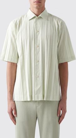 Homme Pliss&eacute; Issey Miyake Camicia bowling Homme Pliss&eacute; Issey Miyake a maniche corte in cr&ecirc;pe pliss&eacute;