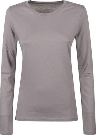 Majestic Filatures Col Rond ML - Tops - Mujer - Gris - S