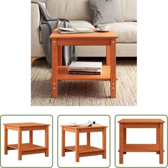 vidaXL vidaXL Tavolino in legno - Tavolino da salotto Cera marrone 50 x 50 x 45 cm