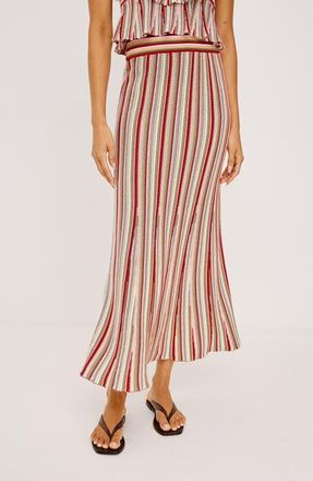 Rails Nari Stripe Cotton Knit Skirt in Havana Stripe at Nordstrom, Size Xx-Large