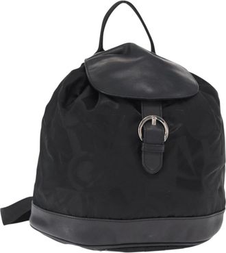 Ferragamo Gancini Backpack Nylon Black Nylon Backpack Bag (Pre-Owned)