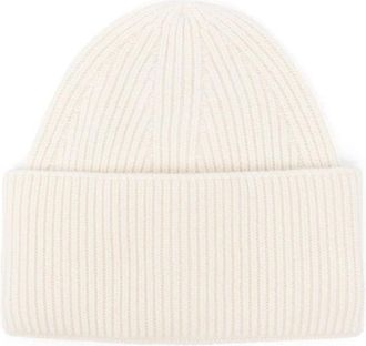 Laneus Kasjmier Gebreide Geribbelde Randmuts - Heren - Hoeden - Beige - ONE Size - Kasjmier - Accessoires