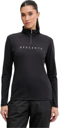 Descente T-Neck con Logo en el Pecho - Tops - Mujer - Negro - M
