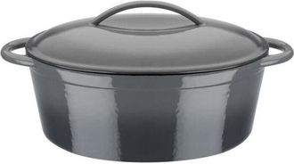 GSW Gsw - Olla De Hierro Fundido Macizo Grey Shadow - 33 X 25 Cm - Ovalada - Inducci&oacute;n - Gris