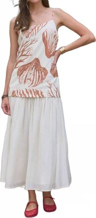 Moon River Womens Avalon Spritz Dress In White Multicolor