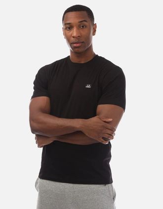 C.P. Company Mens 30/1 Jersey Logo Patch T-Shirt - Black - Size: 36