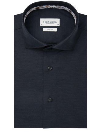 Profuomo overhemd navy strijkvrij casual