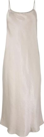 Vince Sleek Maxi Slip Dress with Minimalist Design in Soft Beige