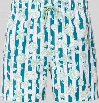Jack & Jones Jack & Jones Badehose im Allover-Look Modell MAUI VIBES NOVELTY in Mint, Gr&ouml;&szlig;e XXL