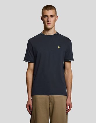 Lyle & Scott Lyle And Scott Mens Fine Cotton Tipped T-Shirt - Black - Size: 40
